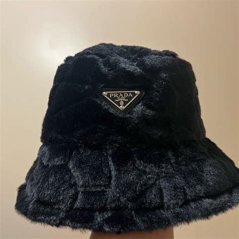 bucket prada original|prada fluffy bucket hat.